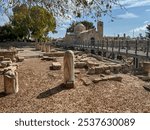 The pillar at which St. Paul the Apostle was scourged in Paphos, Cyprus. Panayia Chrysopolitissa church.