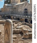 The pillar at which St. Paul the Apostle was scourged in Paphos, Cyprus. Panayia Chrysopolitissa church.