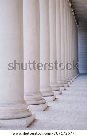 Pillars in arcade
