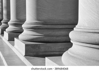 Pillars in Black and White - Shutterstock ID 389684068