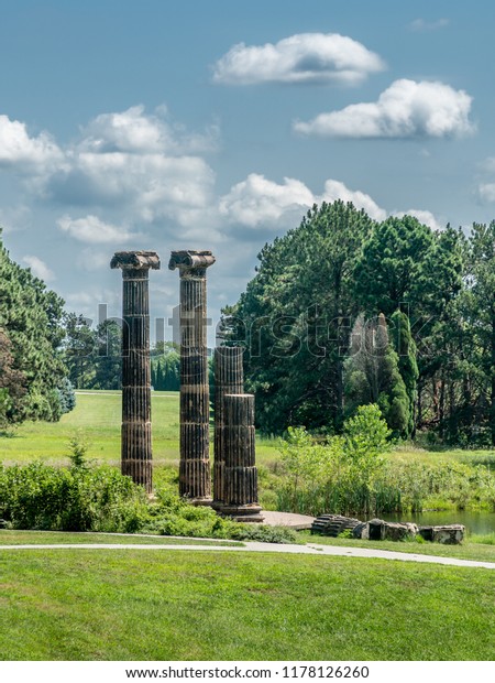 Pillars Columns Now Pioneers Park Lincoln Stock Photo (Edit Now) 1178126260