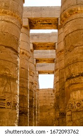 Pillars Of The Great Hypostyle Hall from The Precinct Of Amun Re 