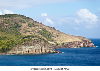 The Pillars Of Hercules In Antigua, Below The Waterline Is A Famous Diving And Snorkelling Spot.