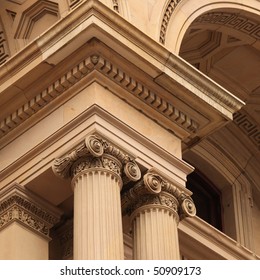 Pillars At Victoria's Old Treasury Building