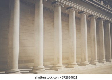 Pillars with Vintage Style Filter and Sunlight - Shutterstock ID 372884821