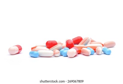 Pills On White Background