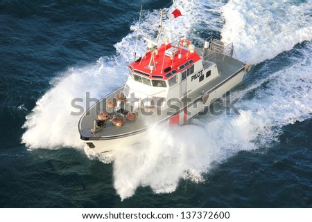 Pilot boat of the coast guards in Australia