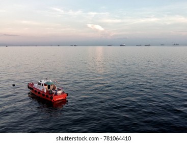 Pilot Boat In Open Sea 