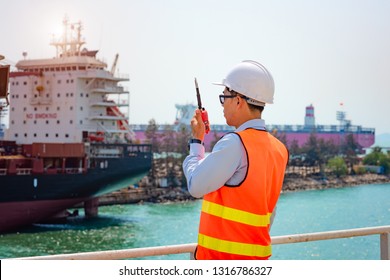 Pilot Harbor Master Port Control Command Stock Photo 1316786327 ...