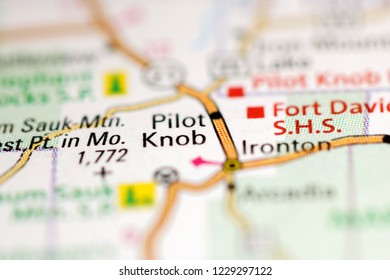 Pilot Knob. Missouri. USA On A Geography Map