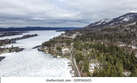 Pilot Knob In The Winter Lake George New York