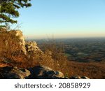 Pilot Mountain view in the Fall