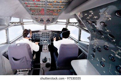 Inside Plane Pilot Cabin Images Stock Photos Vectors Shutterstock