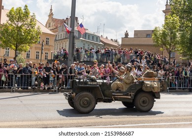 PILSEN, CZECH REPUBLIC - MAY 5, 2022: Convoy Of Liberty. Liberation Festival Plzen (Plzeň). Celebration Of The Liberation Of Pilsen By US Army In May 1945.