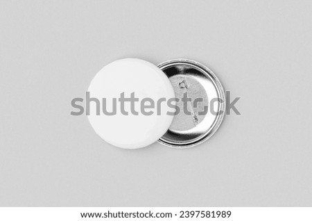 Pin button, badge mockup, large size.
