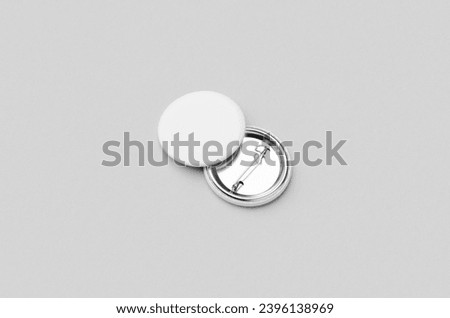 Pin button, badge mockup, medium size.