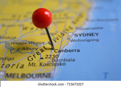 Pin In City Of Canberra, Australia