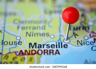 Pin In Marseille On Map, France
