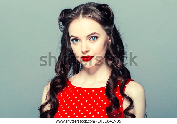 Pin Woman Vintage Beautiful Girl Pinup Royalty Free Stock Image