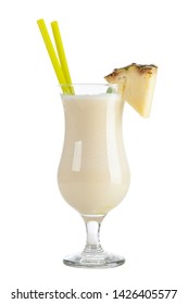 Pina Colada Cocktail isolated on white background