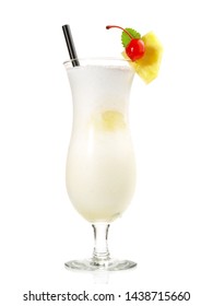Pina Colada - Coconut Cocktail on white Background