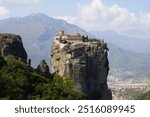 The Pindus Mountains And Meteora Monastery, Northwestern Greece.