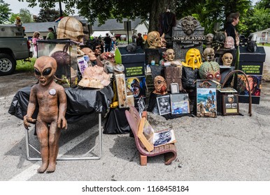 Pine Bush, NY /USA - June 9, 2018: Scary Movie Memorabilia Collection.