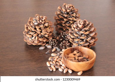 pine cone and peanut
