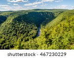 Pine Creek flows through the gorge making up the Grand Canyon of Pennsylvania.