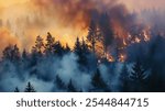 Pine forest fires, pollution and lots of smoke