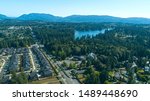 Pine Lake Neighborhood Sammamish Washington USA Aerial View