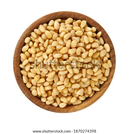pine nuts isolated on white background