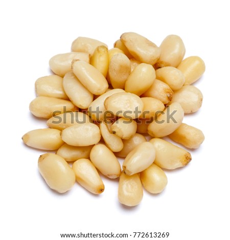 Pine nuts isolated on white