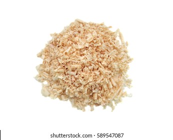 Pine Shavings. Sawdust Isolated