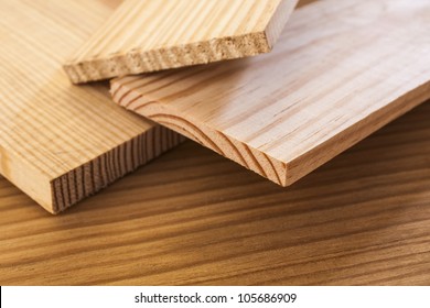 Pine Wood Planks On Table Background