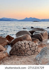 Pineapple Bun Rock on Sharp Island in Sai Kung, Hong Kong UNESCO Global Geopark