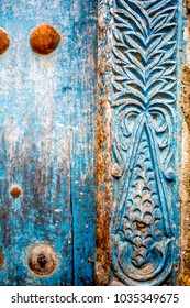 Pineapple Carving On A Zanzibar Door