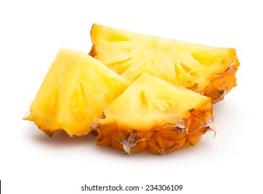 Pineapple Chunks Isolated