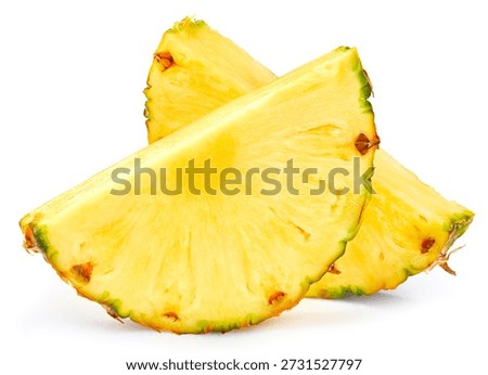 Pineapple Clipping Path. Ripe pineapple fruit isolated on white background with clipping path. Pineapple fruit set macro studio photo