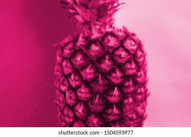 pineapple close up on the blue background