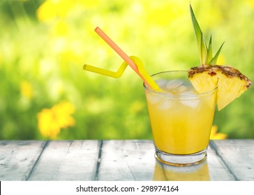 Pineapple, Cocktail, Drink.