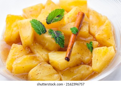 Pineapple Compote Cinnamon Mint Stock Photo 2162396757 | Shutterstock
