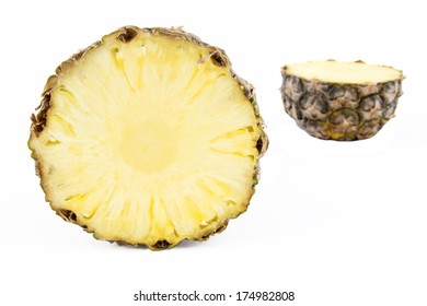 Pineapple Cross Section Isolated On White Stock Photo Shutterstock