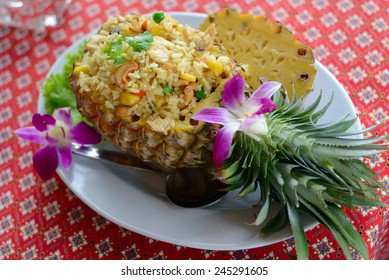 Pineapple Fried Rice - A Traditional Dish Of Thai, Vietnamese And Hawaiian Cuisine.