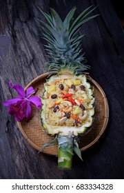 Pineapple Fried Rice - A Traditional Dish Of Thai, Vietnamese And Hawaiian Cuisine