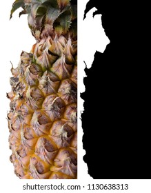 Pineapple isolated  with clipping path