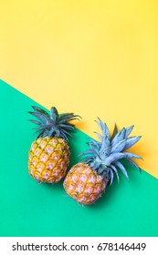 Pineapple Isolated On Green Yellow 260nw 678146449 