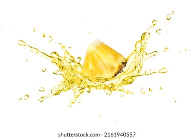 Pineapple juice splash isolated on white background. - Powered by Shutterstock