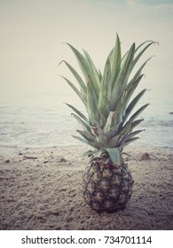 Pineapple on beach