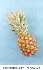 pineapple on blue background